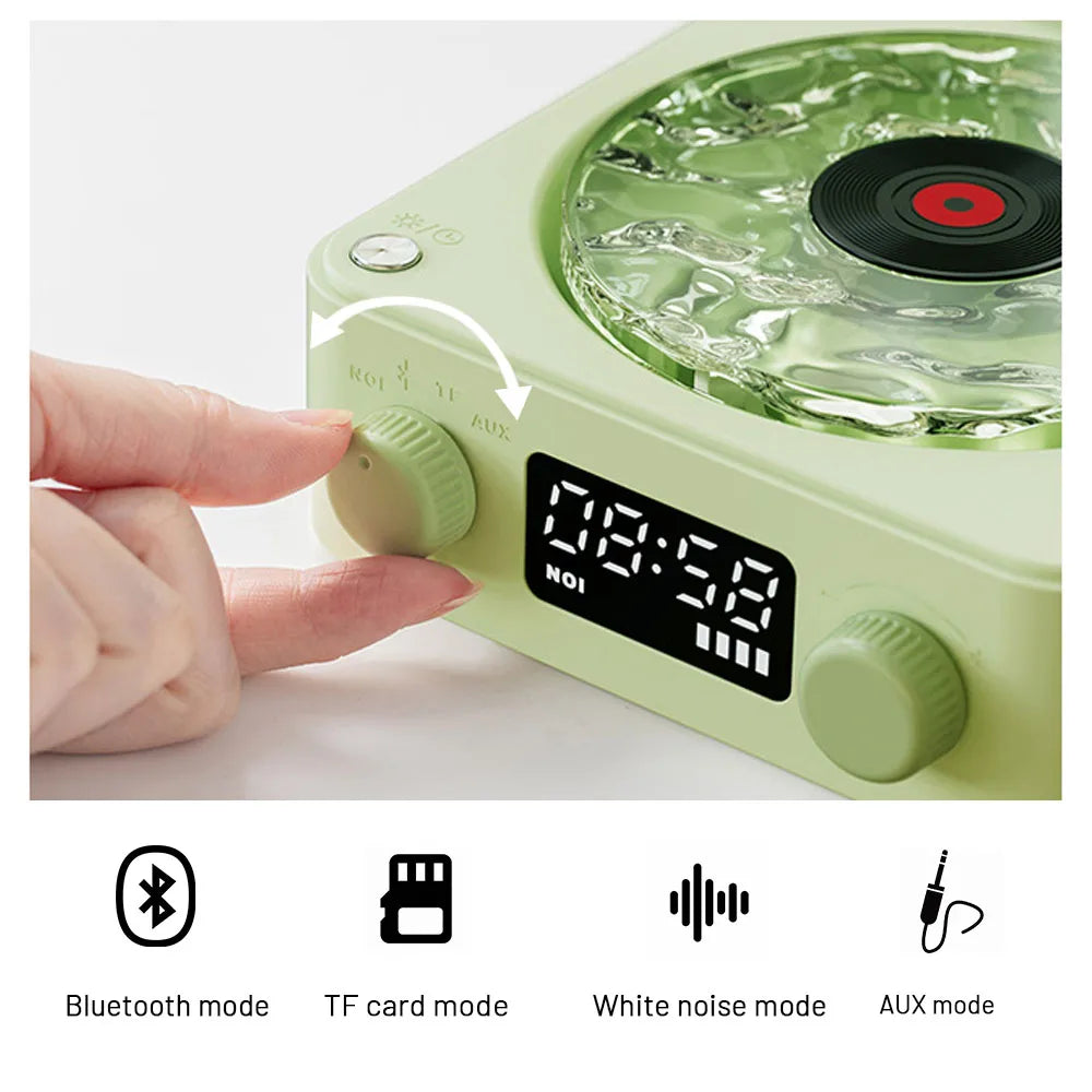 Portable Mini Retro Bluetooth Speaker with Subwoofer, RGB Light, and TF Card Support for Enhanced Sleep Aid