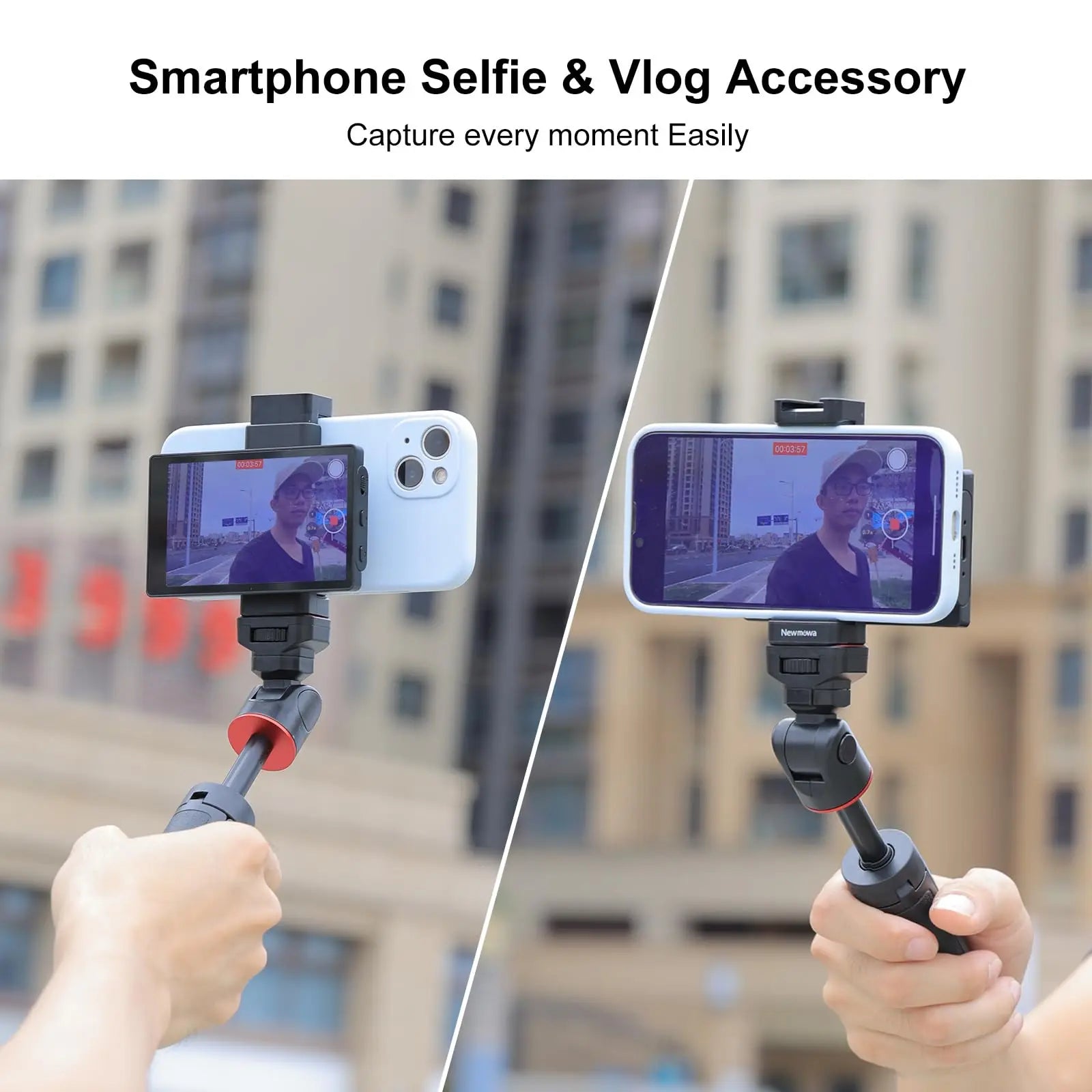 Phone Vlog Selfie Monitor – Rear Camera Preview Screen for TikTok, Vlogging & Live Streaming | Compatible with iPhone & Samsung