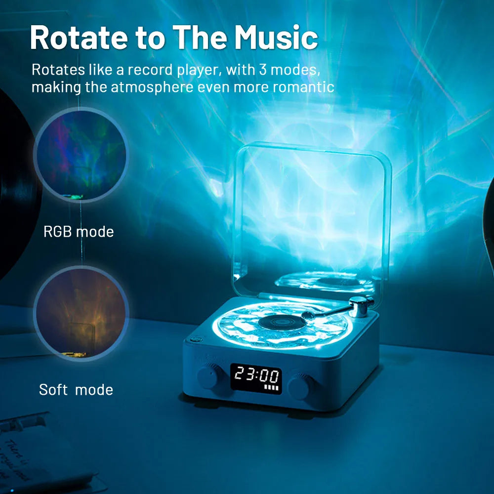 Portable Mini Retro Bluetooth Speaker with Subwoofer, RGB Light, and TF Card Support for Enhanced Sleep Aid