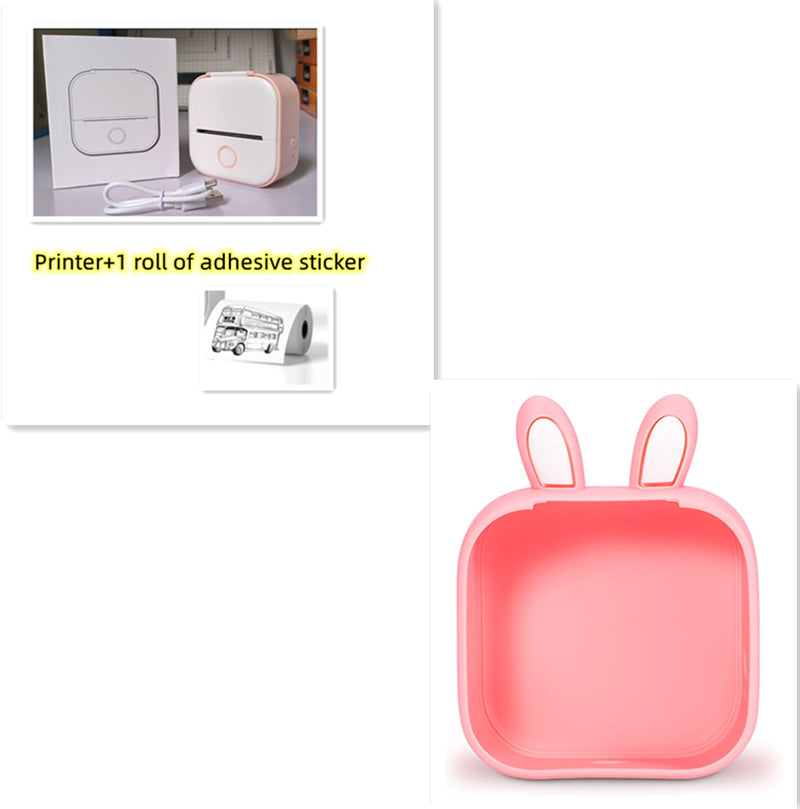Portable Mini Thermal Label Printer Home Photo Printer Student Wrong Question Printer Bluetooth-Compatible Mini Label Printer Price Tag