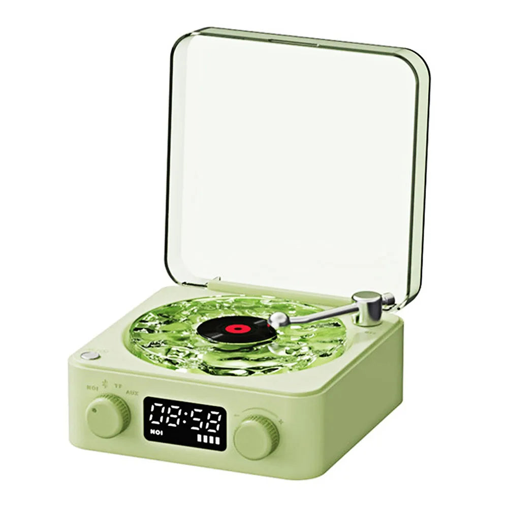 Portable Mini Retro Bluetooth Speaker with Subwoofer, RGB Light, and TF Card Support for Enhanced Sleep Aid