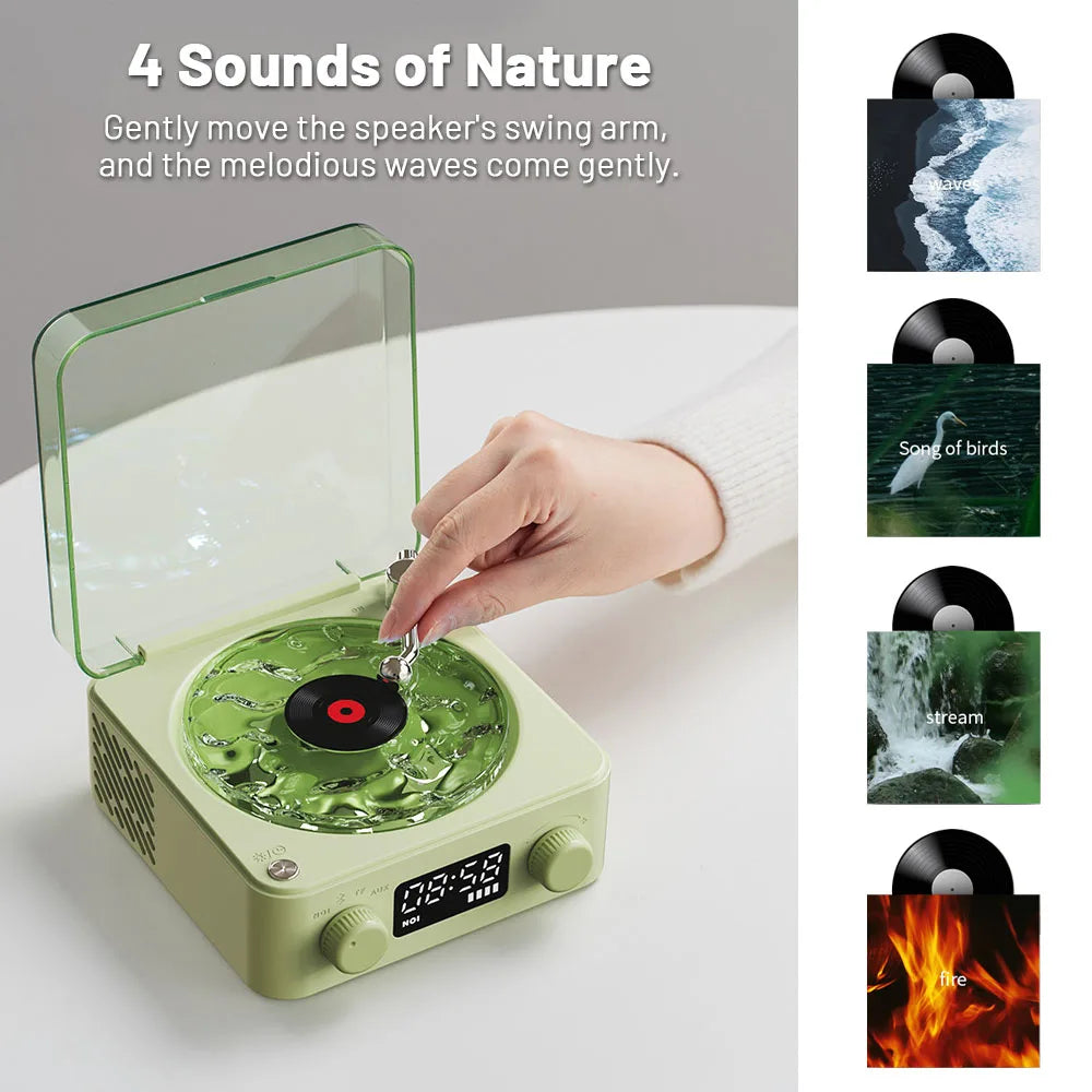 Portable Mini Retro Bluetooth Speaker with Subwoofer, RGB Light, and TF Card Support for Enhanced Sleep Aid