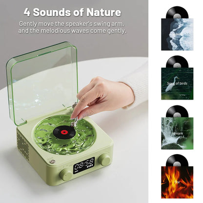 Portable Mini Retro Bluetooth Speaker with Subwoofer, RGB Light, and TF Card Support for Enhanced Sleep Aid