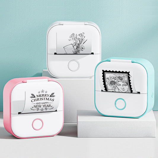 Portable Mini Thermal Label Printer Home Photo Printer Student Wrong Question Printer Bluetooth-Compatible Mini Label Printer Price Tag