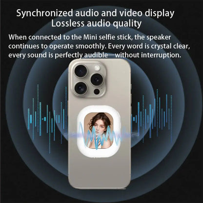 Wireless Magnetic Mini Selfie Monitor for Mobile Phones with Rear Camera and Bluetooth/WiFi Connectivity for Vlogging and Live Streaming