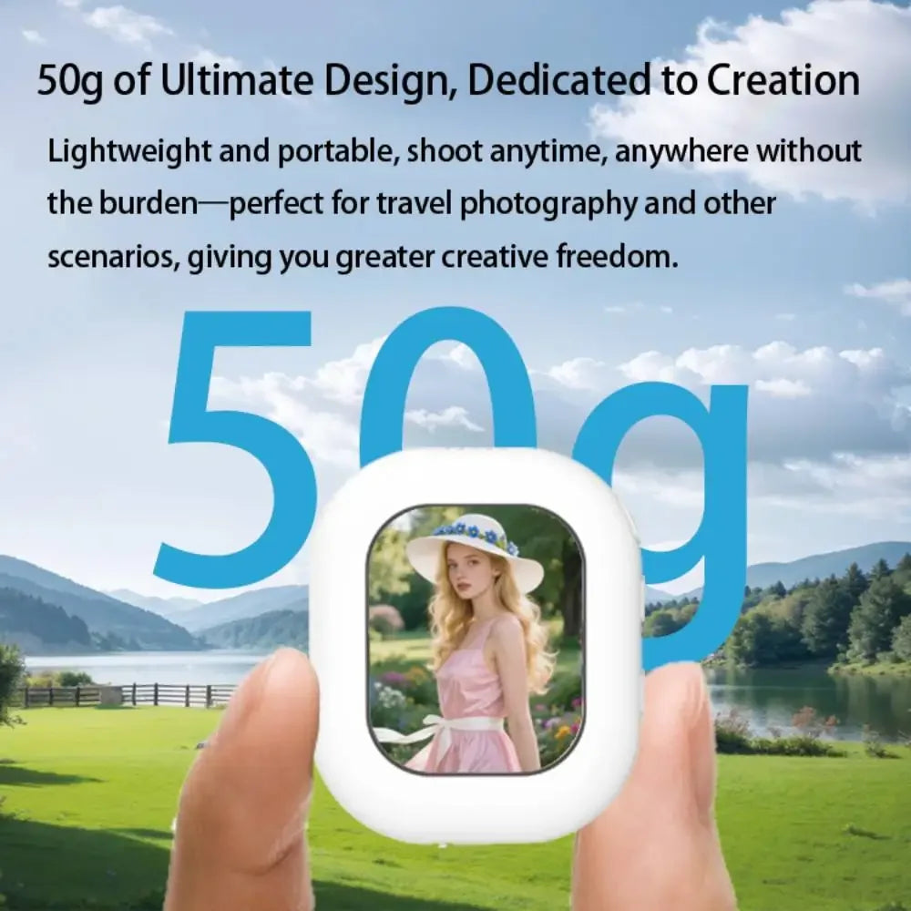 Wireless Magnetic Mini Selfie Monitor for Mobile Phones with Rear Camera and Bluetooth/WiFi Connectivity for Vlogging and Live Streaming