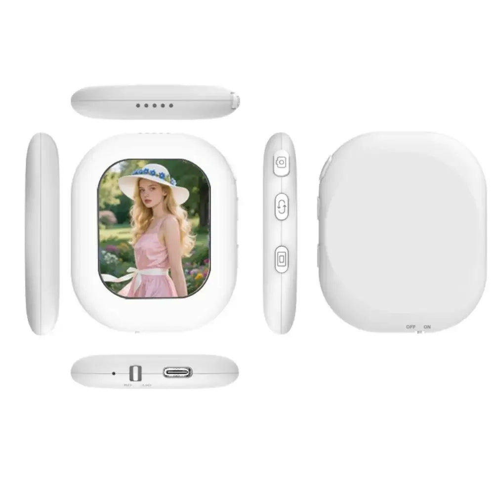 Wireless Magnetic Mini Selfie Monitor for Mobile Phones with Rear Camera and Bluetooth/WiFi Connectivity for Vlogging and Live Streaming