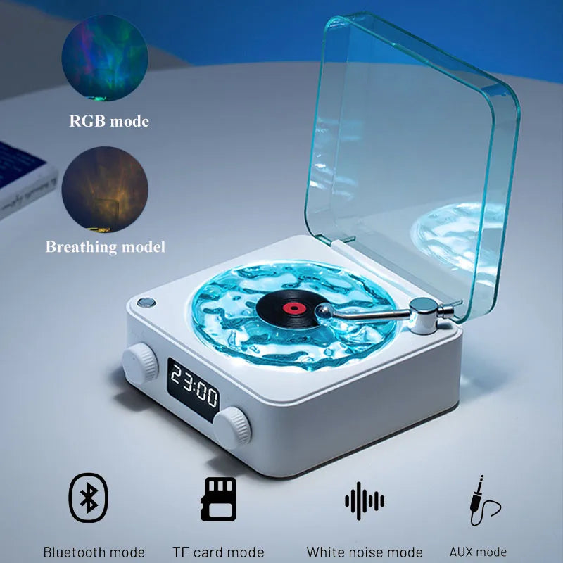 Portable Mini Retro Bluetooth Speaker with Subwoofer, RGB Light, and TF Card Support for Enhanced Sleep Aid