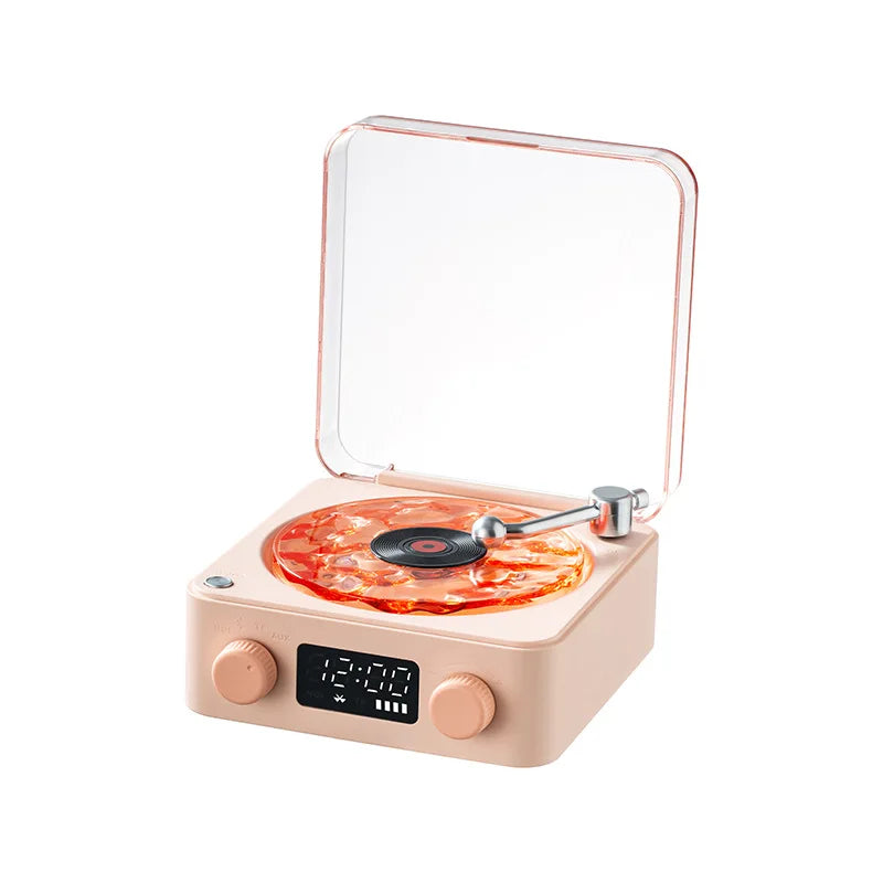 Portable Mini Retro Bluetooth Speaker with Subwoofer, RGB Light, and TF Card Support for Enhanced Sleep Aid